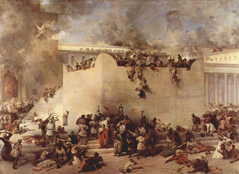 Francesco Hayez Destruction of the Temple of Jerusalem France oil painting art